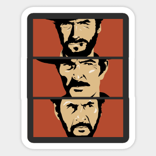 The Good The Bad And The Ugly Eyes Scene Sticker